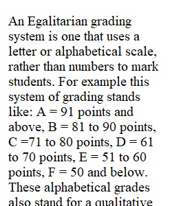 QUESTION: Discussion: Pros/Cons of EGALITARIAN GRADING.